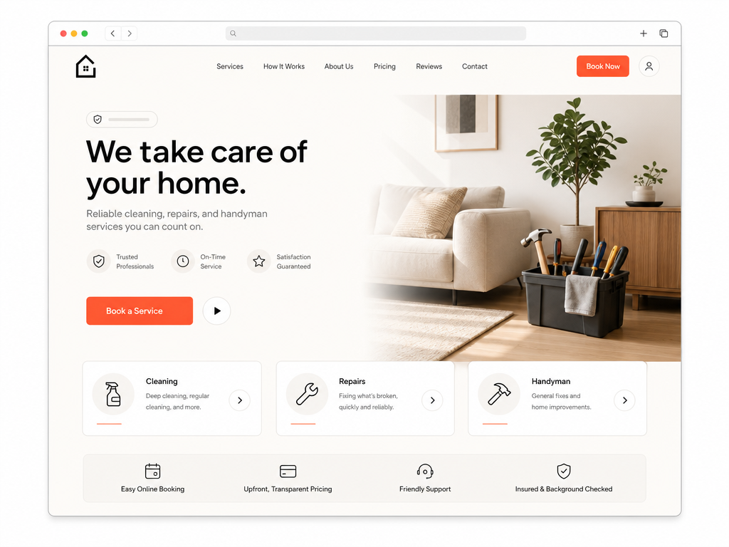 Home services website preview